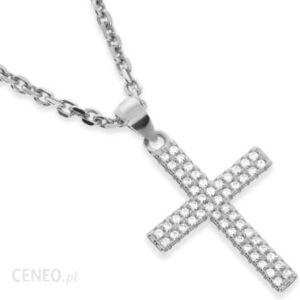 11 Srebrny krzyżyk z cyrkoniami Próba 925 (DCC002XI)