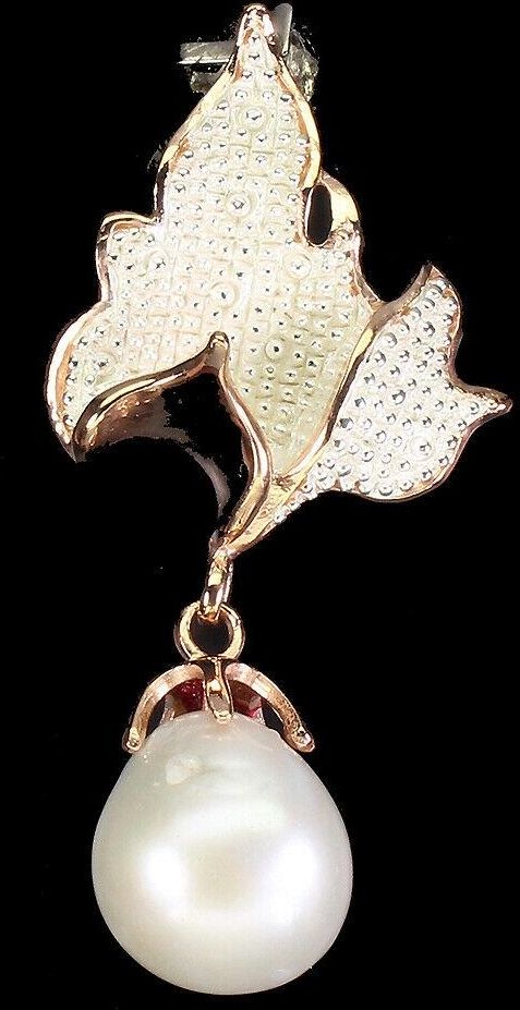 925 Artystyczny wisiorek naturalna perła barokowa