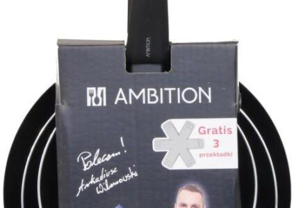 AMBITION Zestaw patelni BOSTO 20 24 28cm TEFLON CLASSIC 3 szt.