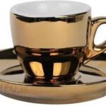Aps Glass & Bar Supply Filiżanka Do Espresso 55ml Barista Złota Ze Spodkiem (De01820)