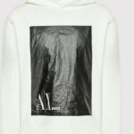Armani Exchange Bluza 3LZMJE ZJYAZ 2181 Biały Regular Fit