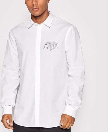 Armani Exchange Koszula 6LZC12 ZNTQZ 1100 Biały Regular Fit