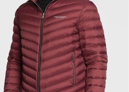 Armani Exchange Kurtka puchowa 8NZB52 ZNW3Z 4442 Bordowy Regular Fit