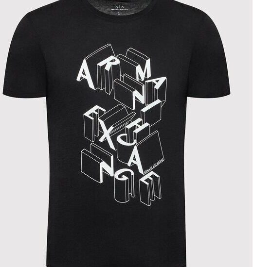 Armani Exchange T-Shirt 3LZTBV ZJA5Z 1200 Czarny Regular Fit