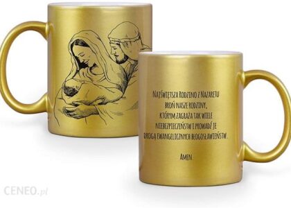 Art Christiana Kubek Metaliczny Ze Świętą Rodziną