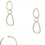 B0274 STRADIVARIUS__NT1 Kolczyki 3 Pack Koła Gold
