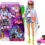 Barbie Extra Moda Lalka Tęczowe warkoczyki GRN29