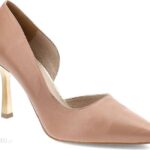 Beżowe Szpilki Karino Eleganckie Skórzane Buty