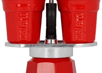 Bialetti Mini Express 2Tz Czerwona + 2 Filiżanki 7303