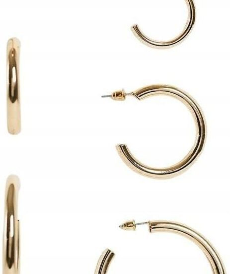 BM0423 TOPSHOP__NB9 Okrągłe Kolczyki 3 Pack