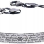 Bransoleta Srebrna 925 Pacierz Zdrowaś Maryjo