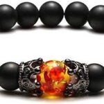 BRANSOLETKA MĘSKA Z NATURALNEGO KAMIENIA - BLACK ENERGY
