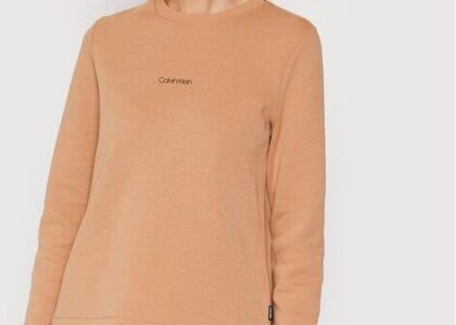 Calvin Klein Bluza Mini K20K203001 Brązowy Regular Fit