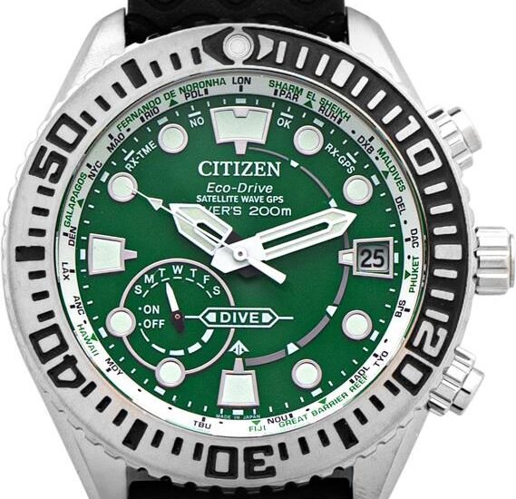 Citizen Promaster Marine Eco-Drive Green Dial Titanium CC500100W