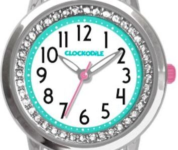 Clockodile SPARKLE biały/turkusowy