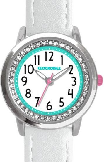 Clockodile SPARKLE biały/turkusowy
