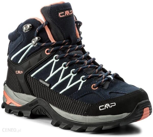 Cmp Rigel Mid Wmn Trekking Shoes Wp 3Q12946 B. Niebieski Giada Brzoskwiniowy 92Ad