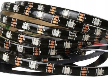 Cn Adresowalna Taśma Led Ws2812B 30D/M Ip65 Cyfrowa (30DMIP65BLACK)