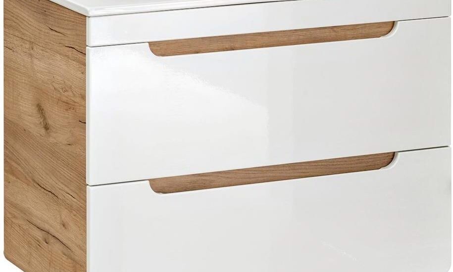 Comad Szafka Aruba Oak White Umywalka 80 Aruba821 I Cfp80D Aruba821Cfp80D