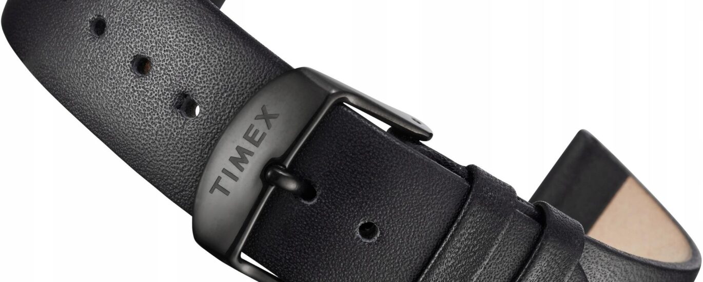Czarny skórzany pasek 20mm Timex T2N794