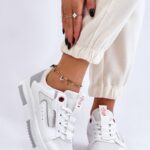 Damskie Niskie Sneakersy Cross Jeans LL2R4011C Białe : Rozmiar - 40
