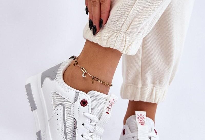 Damskie Niskie Sneakersy Cross Jeans LL2R4011C Białe : Rozmiar - 40