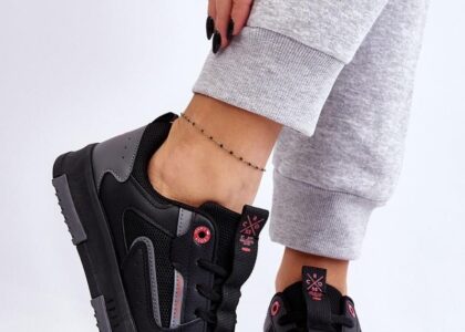 Damskie Niskie Sneakersy Cross Jeans LL2R4012C Czarne : Rozmiar - 37