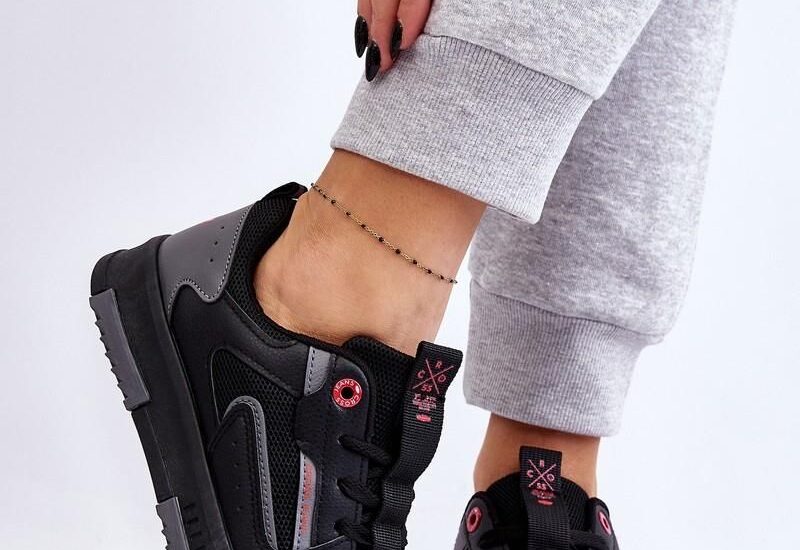 Damskie Niskie Sneakersy Cross Jeans LL2R4012C Czarne : Rozmiar - 37