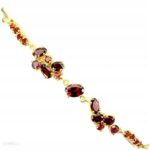 Delikatna bransoletka granaty rodolity natural 925