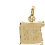 Diament Złota zawieszka znak zodiaku bliźnięta (ZA5412J)