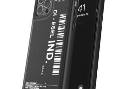 Diesel Etui Moulded Case Core Barcode FW20 iPhone 12 / 12 Pro czarne