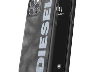 Diesel MOULDED CASE BLEACHED DENIM IPHONE 12 PRO MAX SZARY/BIAŁY