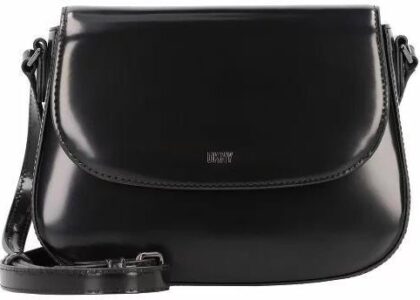 DKNY Ellie Torba na ramię Skórzany 22 cm blk-gunmetal