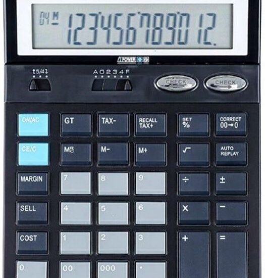 Donau Tech Kalkulator Biurowy 12-Cyfr. Wyświetlacz Wym. 186X142X30 Mm Czarny