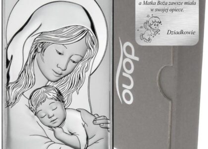 Dono Obrazek Srebrny Matka Boska z dzieciątkiem DS58