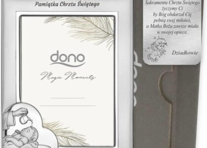 Dono Ramka srebrna Pamiątka Chrztu Świętego DS57