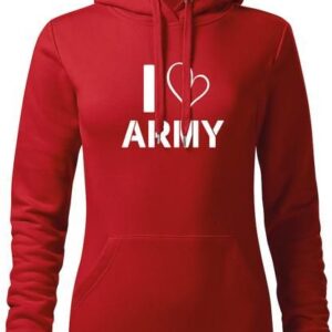DRAGOWA bluza z kapturem damska i love army