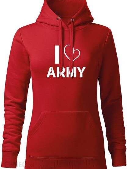 DRAGOWA bluza z kapturem damska i love army