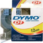 Dymo Tasma Do Drukarek Etykiet D1 45016 Czarna/Niebieska 12Mmx7M