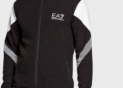 EA7 Emporio Armani Bluza 6LPM01 PJ9FZ 1200 Czarny Regular Fit
