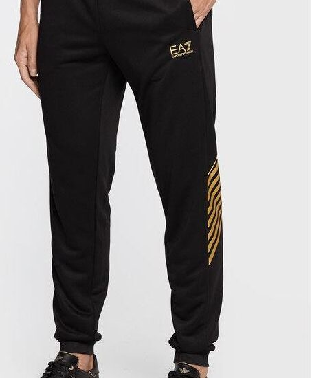EA7 Emporio Armani Spodnie dresowe 6LPP55 PJ16Z 0208 Czarny Regular Fit
