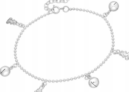 Efektowna srebrna bransoletka z wisiorkami charms