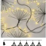 Emos Dekoracje 150 Led 2 35 M Nano Łezki Frędzle Ciepła Biel Zielony Przewód Ip20 Timer 1550000058