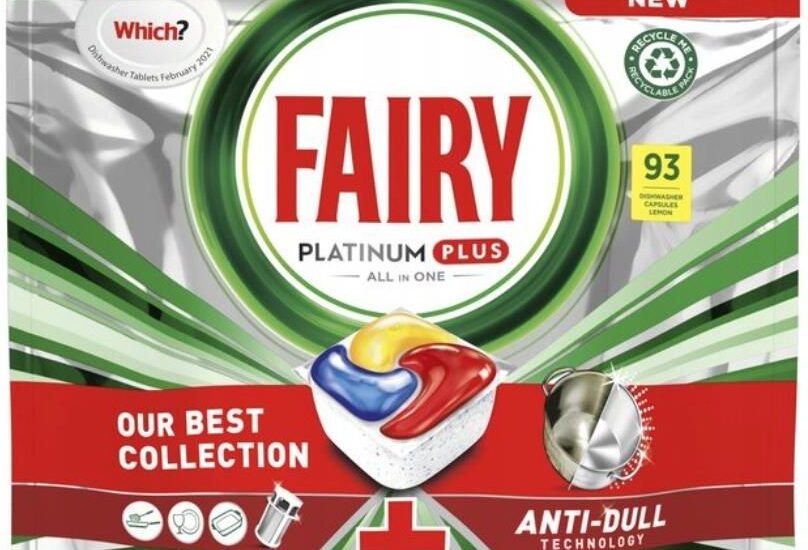 Fairy Platinum Plus Lemon Kapsułki do zmywarki 93szt.