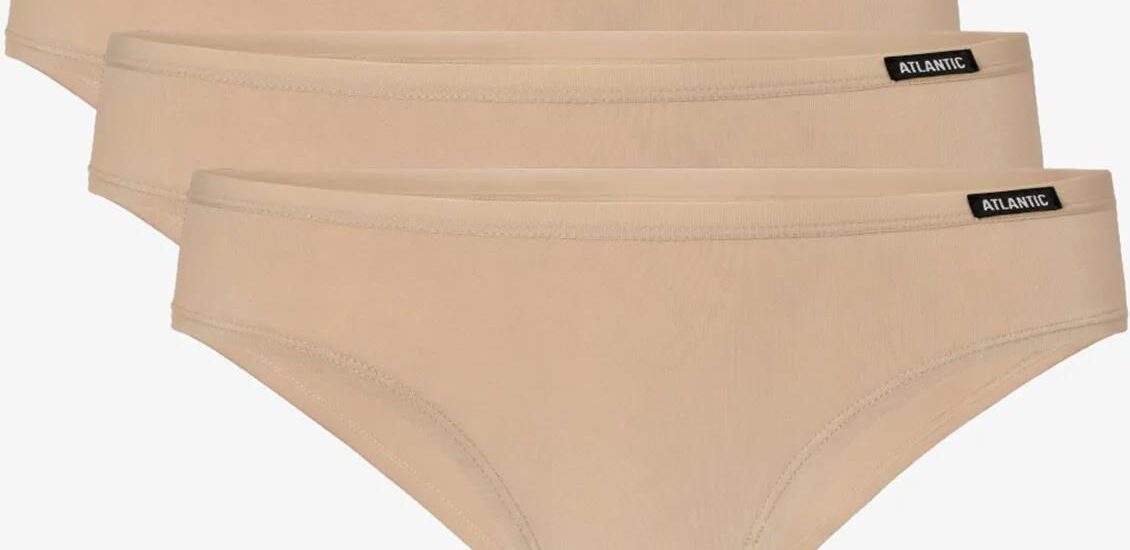 Figi damskie Bikini beżowe 3-pack