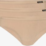 Figi damskie Bikini beżowe 3-pack