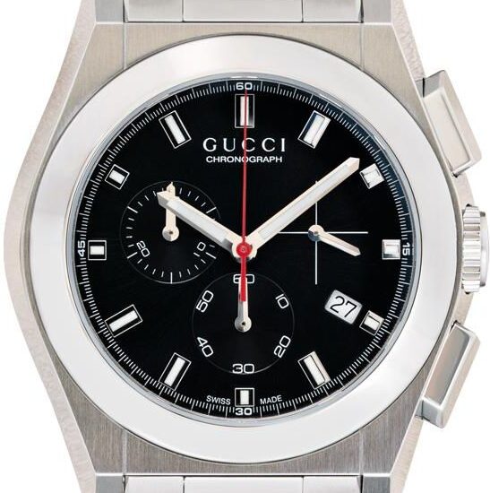 Gucci Pantheon Quartz Black Dial Stainless Steel YA115235