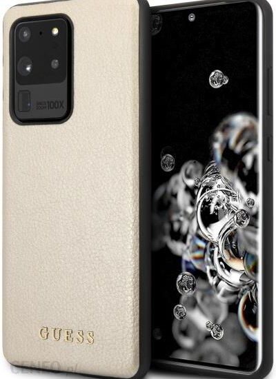 Guess Hard Case Iridescent Samsung Galaxy S20 Ultra G988 Złoty/Gold (Guhcs69Iglgo)