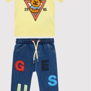 Guess Komplet t-shirt i spodnie I2YG02 K6YW1 Żółty Regular Fit
