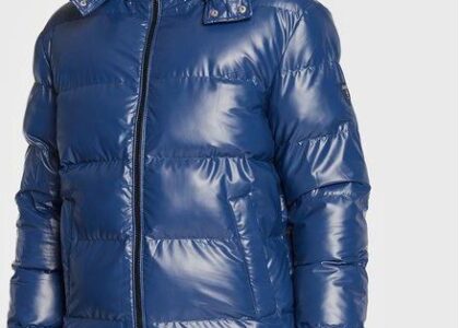 Guess Kurtka puchowa Puffer M2BL42 WEZH0 Niebieski Regular Fit